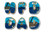 Half Dozen Father's Day Fishing Cookies