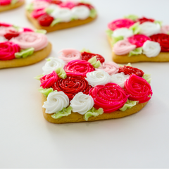 Rosette Heart Cookies
