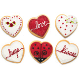 A Dozen Decorated Red Valentine's Day Cookies
