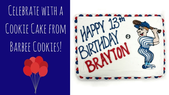 Celebrate with a Cookie Cake from Barbee Cookies!