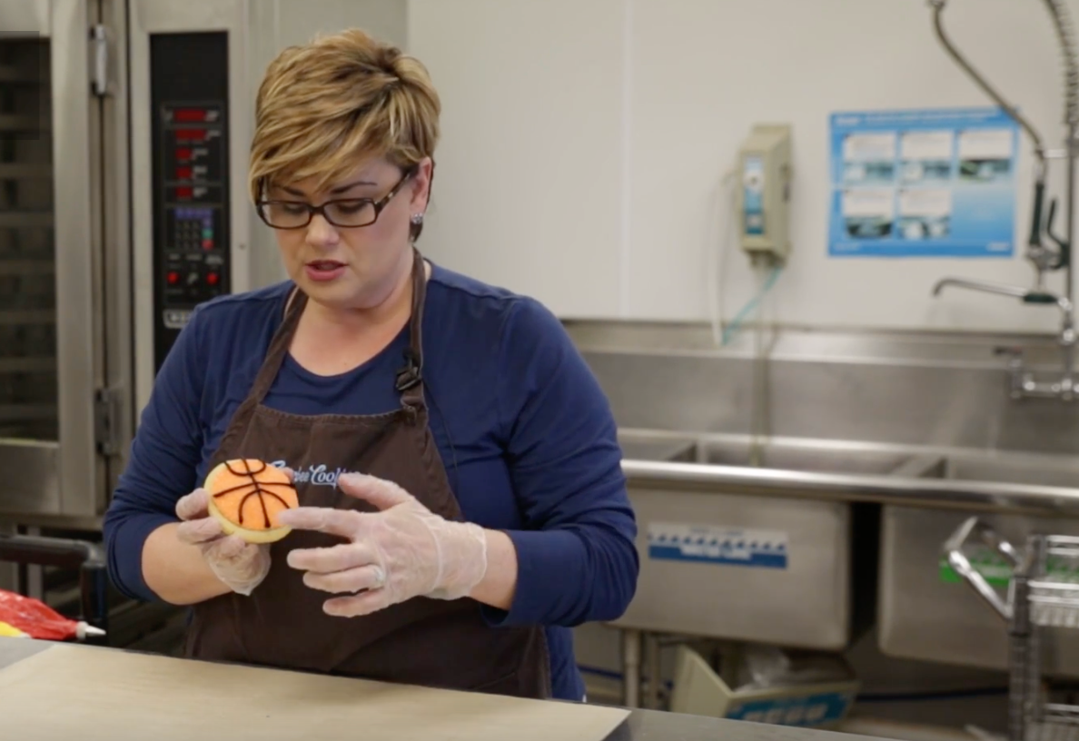 Basketball Cookie Decorating Tips with Barbee Cookies