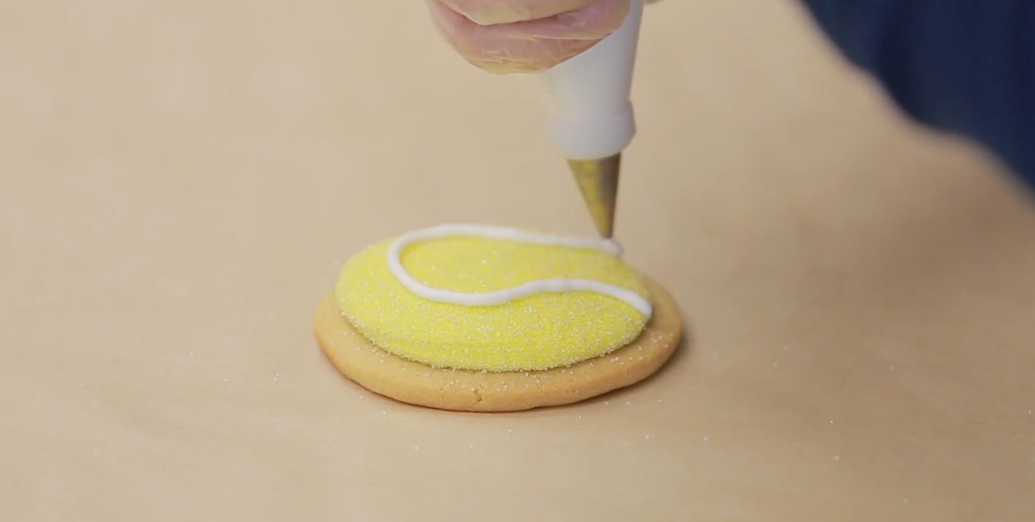 Tennis Ball Cookie Decorating Tips with Barbee Cookies