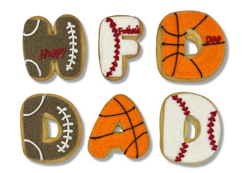 Half Dozen Father's Day Sports Cookies