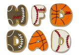 Half Dozen Father's Day Sports Cookies
