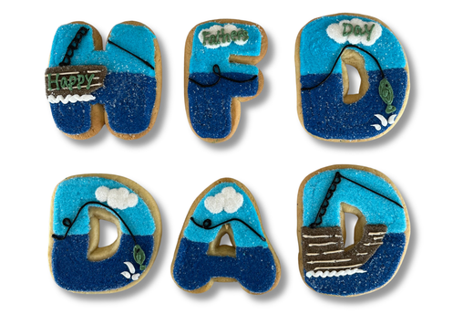 Half Dozen Father's Day Fishing Cookies