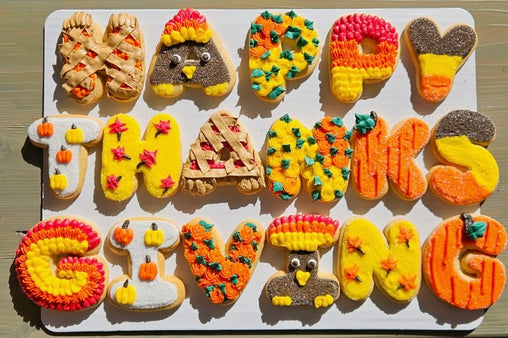 "Happy Thanksgiving" Iced Sugar Cookie Set