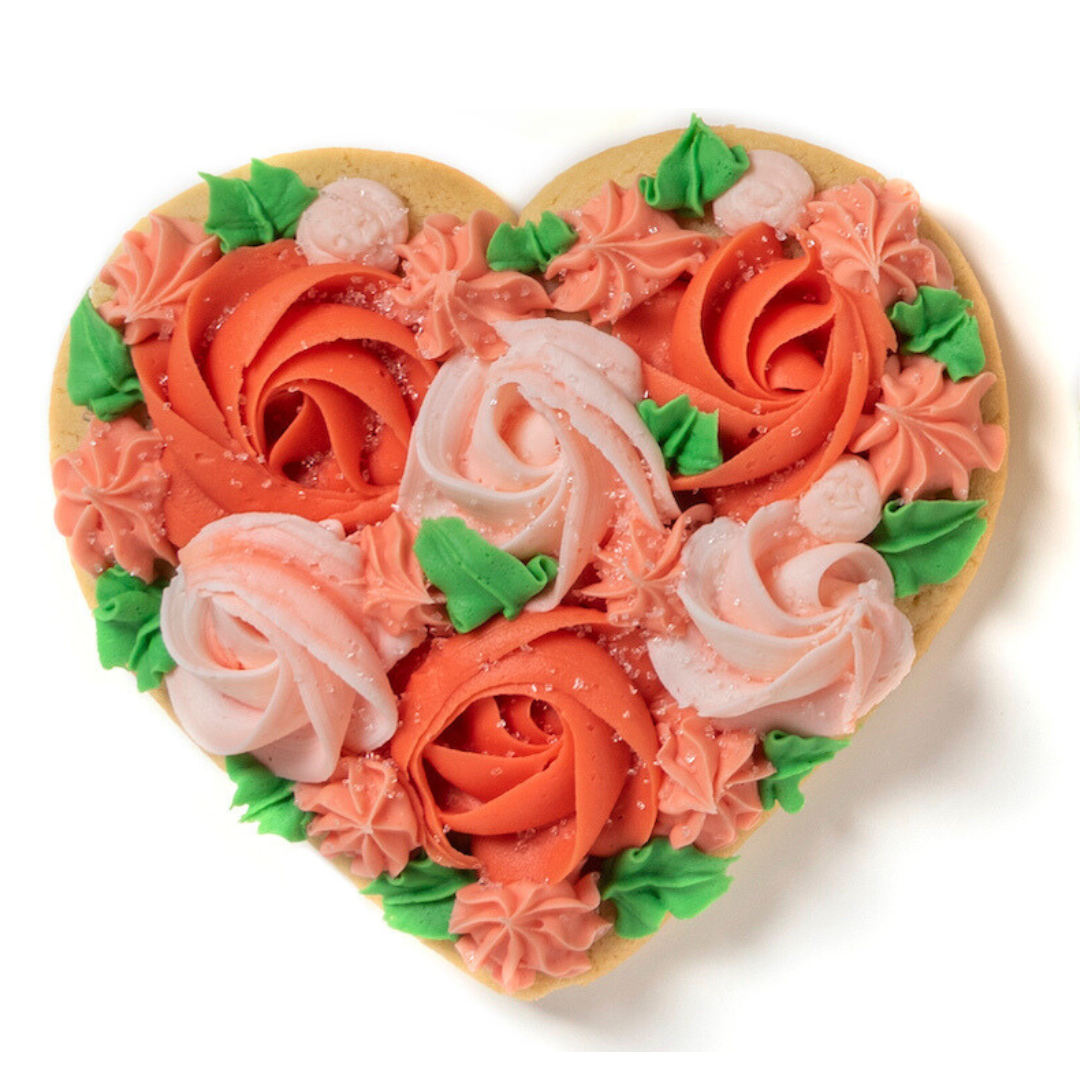 Rosette Heart Cookies
