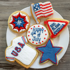 A Dozen Decorated 4th Of July Cookies