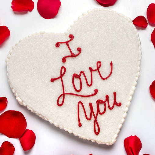 Valentine's Day White Cookie Cake