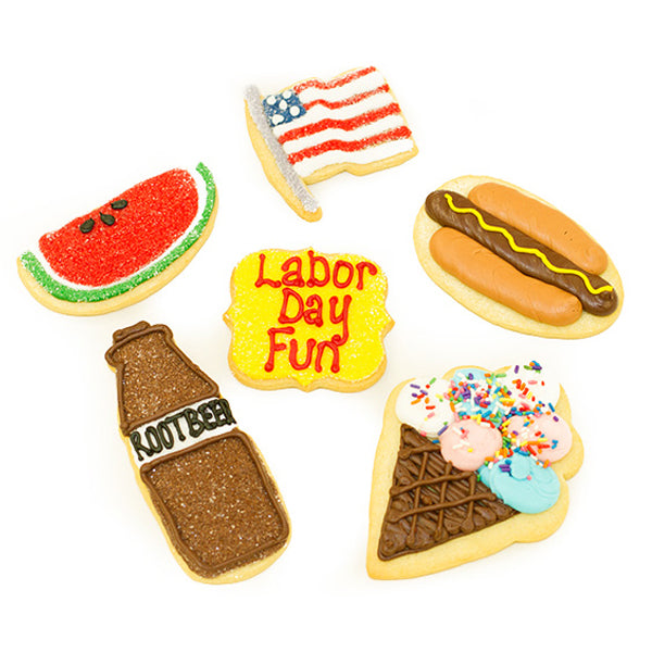 A Dozen Decorated Labor Day Cookies – Barbee Cookies