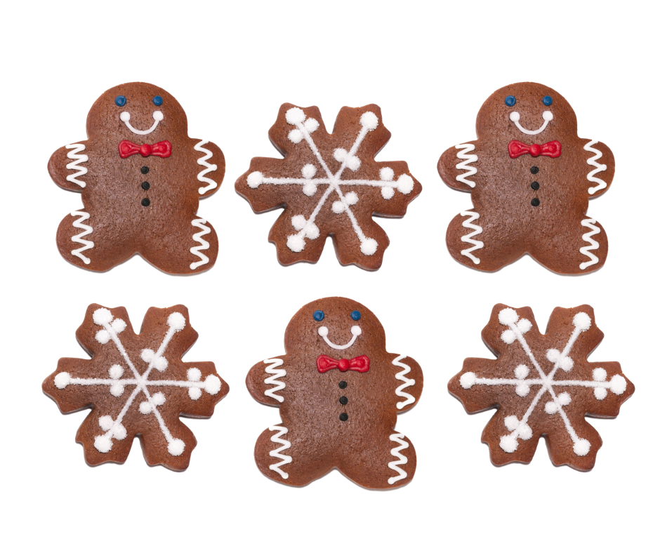 A Dozen Decorated Gingerbread Cookies