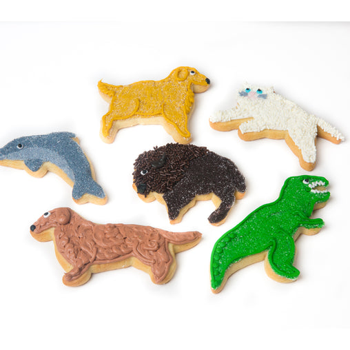 A Dozen Decorated Animal Cookies