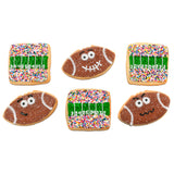 A Dozen Decorated Football Cookies