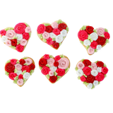 A Dozen Rose Heart Cookies