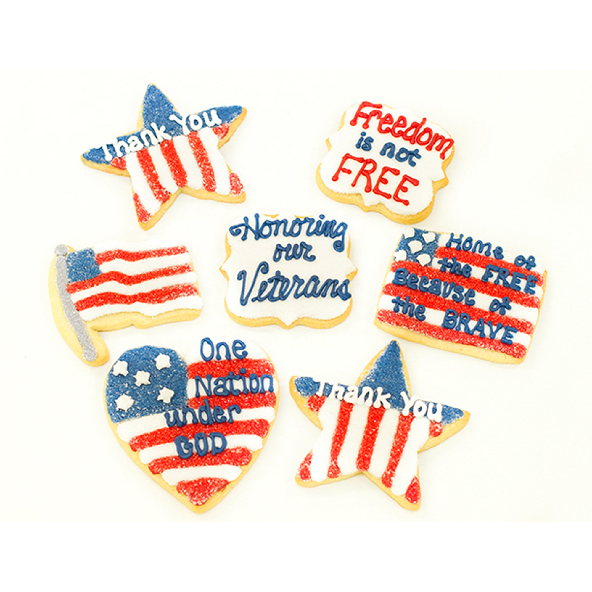A Dozen Decorated Veteran's Day Cookies